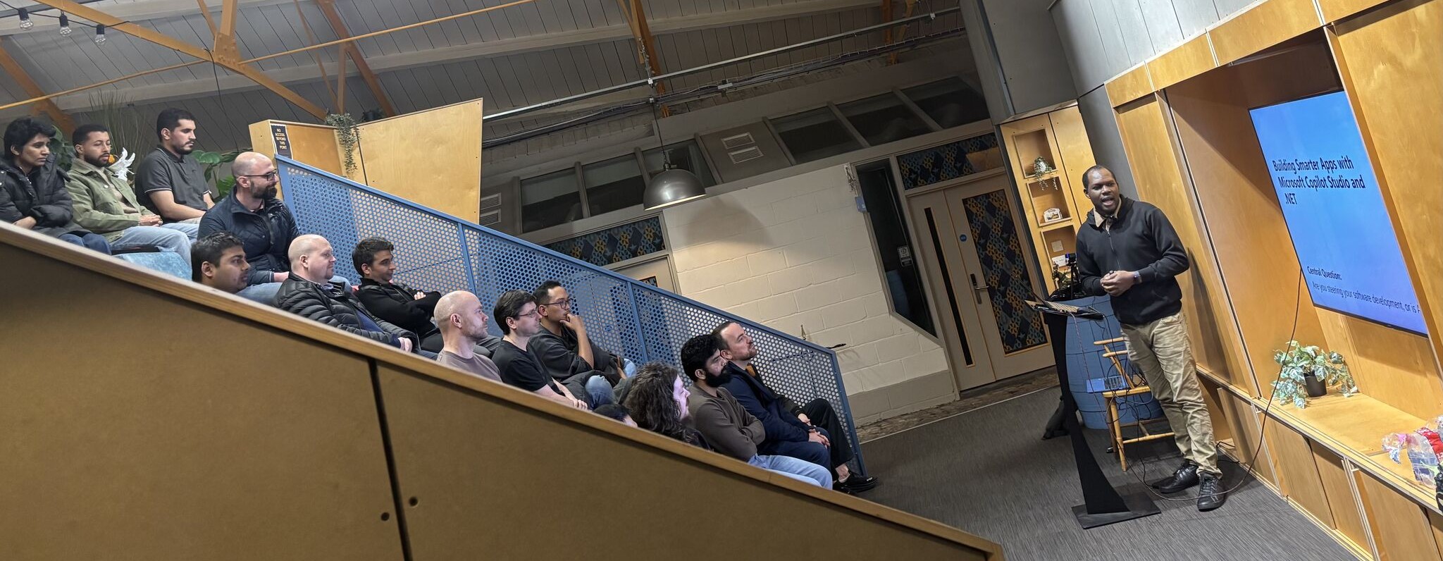 Me presenting at .NET North East