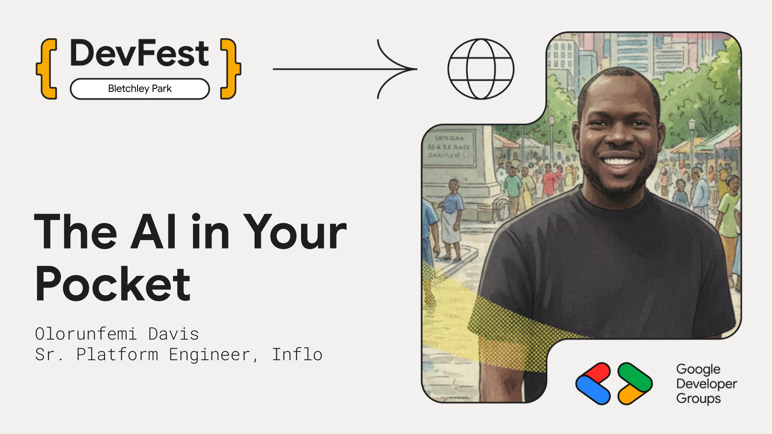 Olorunfemi Davis presenting at DevFest Bletchley Park