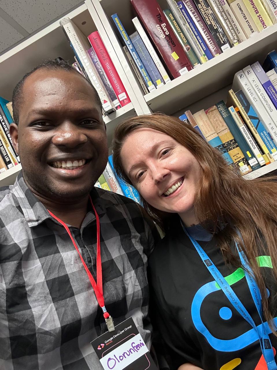 Olorunfemi Davis with a fellow GDE Academy member